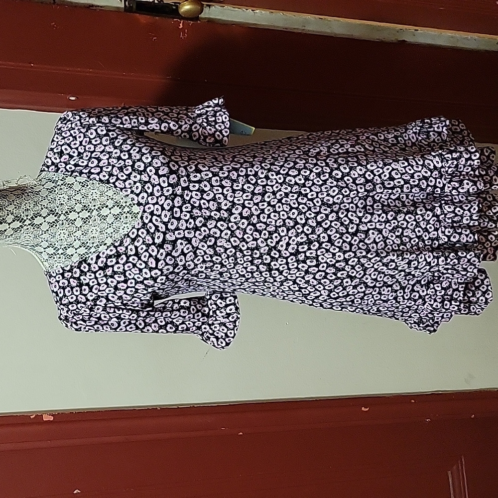 CeCe Floral Print Puff Sleeve Dress Size XS